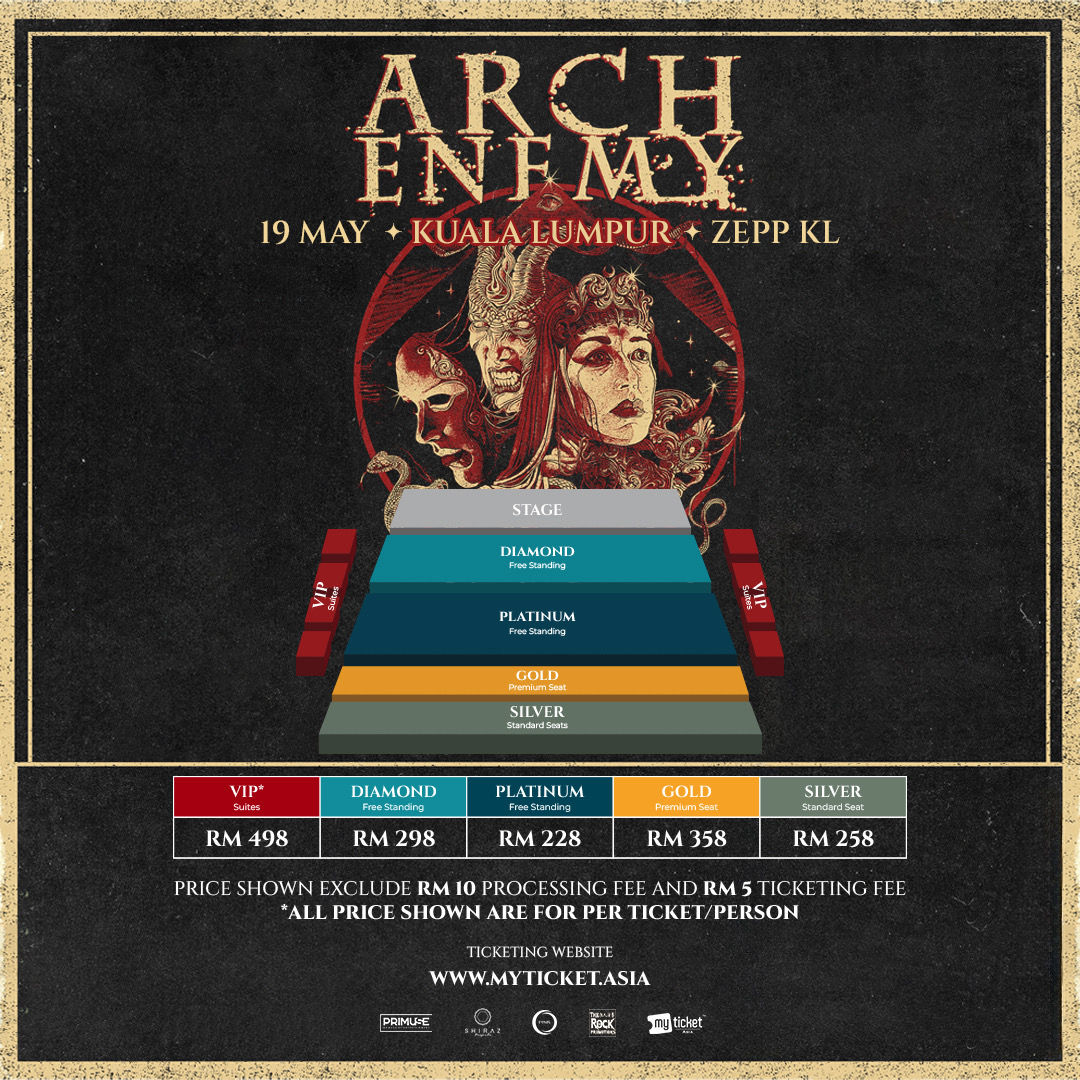 Arch Enemy Deceivers Asia Tour 2024 Live in Kuala Lumpur Kakiseni